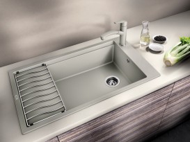 Мойка для кухни прямоугольная BLANCO ELON XL 8 S врезная  искусственный гранит  жемчужный 524863