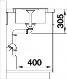 Мойка для кухни прямоугольная BLANCO Favos mini SILGRANIT® врезная  шампань 518185