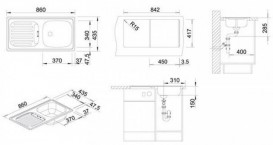 Мойка для кухни прямоугольная Blanco Flex нержавеющая сталь матовая 511917