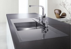 Мойка для кухни прямоугольная Blanco FLOW 5 S-IF нержавеющая сталь  зеркальная полировка 521637