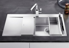 Мойка для кухни прямоугольная Blanco FLOW XL 6 S-IF нержавеющая сталь  зеркальная полировка 521640