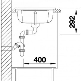 Мийка для кухні прямокутна BLANCO Idessa 45 S кераміка чорна 514500