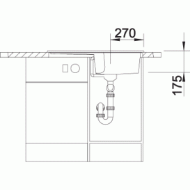 Мойка для кухни прямоугольная BLANCO Idessa 45 S керамика  глянцевый белый 514497