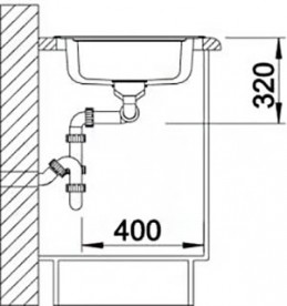 Мийка для кухні прямокутна Blanco Livit 6S Compact нержавіюча сталь декор 515794
