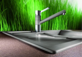 Мойка для кухни прямоугольная BLANCO Metra 45 S Compact SILGRANIT® PuraDur® темная скала 519573