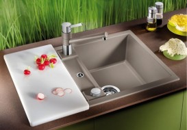 Мойка для кухни прямоугольная BLANCO Metra 45 S Compact SILGRANIT® PuraDur® серый беж 519580