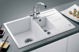 Мойка для кухни прямоугольная BLANCO METRA 6 S COMPACT SILGRANIT врезная  с клапаном-автоматом  белый 513468