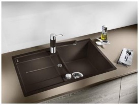 Мийка для кухні прямокутна BLANCO Metra 45 S Compact SILGRANIT® PuraDur® кави 519581