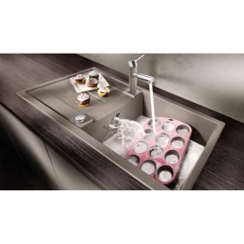 Мийка для кухні прямокутна BLANCO METRA XL 6 S SILGRANIT врізна з клапаном-автоматом сірий беж 517360