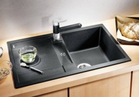 Мийка для кухні прямокутна BLANCO Metra 45 S SILGRANIT® PuraDur® темна скеля 518868