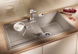 Мийка для кухні прямокутна BLANCO Metra 5S SILGRANIT® PuraDur® сірий беж 517348