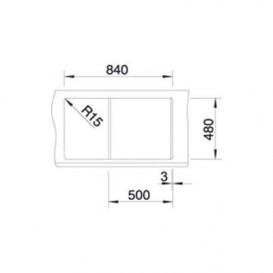 Мойка для кухни прямоугольная BLANCO Metra 5S SILGRANIT® PuraDur® кофе 515041