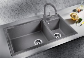 Мойка для кухни прямоугольная BLANCO METRA 9 SILGRANIT  врезная  чаша слева  алюметаллик 513268