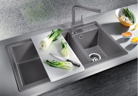 Мойка для кухни прямоугольная BLANCO METRA 9 SILGRANIT  врезная  чаша слева  алюметаллик 513268