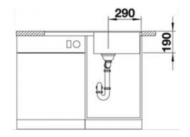 Мийка для кухні прямокутна Blanco METRA 5 S-F клапан-автомат алюметаллик 519098
