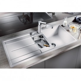 Мойка для кухни прямоугольная Blanco METRA 6 S-F искусственный гранит  2 чаши  белый 519115