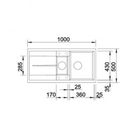Мийка для кухні прямокутна Blanco Metra 6 S SILGRANIT PuraDur® бетон 525313