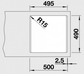 Мийка прямокутна для кухні Blanco PLEON 5 SILGRANIT® PuraDur® сірий беж 521675