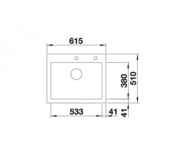 Мойка для кухни прямоугольная BLANCO Palona 6 керамика базальт 524737