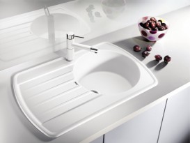 Мойка для кухни прямоугольная BLANCO Rondoval 45 S SILGRANIT® PuraDur® белая 515764