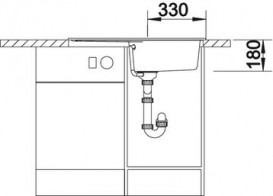 Мийка для кухні прямокутна BLANCO Rondoval 45 S SILGRANIT® PuraDur® кави 515769