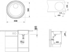 Мойка для кухни кругла Blanco RONDOSOL-IF полированная нержавеющая сталь 514647