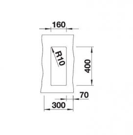 Мийка для кухні прямокутна BLANCO SUBLINE 160-U пісочний 513395