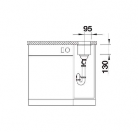 Мийка для кухні прямокутна BLANCO SUBLINE 160-U пісочний 513395