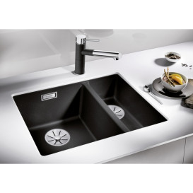 Мийка для кухні прямокутна Blanco SUBLINE 340/160-U SILGRANIT PuraDur антрацит 527813