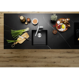 Мойка для кухни Blanco SUBLINE 400-U SILGRANIT PuraDur темная скала 527790