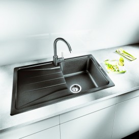 Мойка для кухни прямоугольная BLANCO SONA 5S SILGRANIT врезная  темная скала 519672