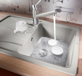 Мойка для кухни прямоугольная BLANCO SONA 5S SILGRANIT врезная  жемчужный 519677