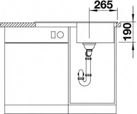 Мойка для кухни прямоугольная BLANCO Sona 45 S SILGRANIT® PuraDur® шампань 519667