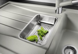 Мийка для кухні прямокутна BLANCO SONA 6 S SILGRANIT врізна обертаємося перловий 520483