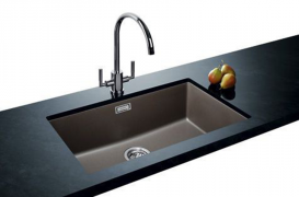 Мойка для кухни прямоугольная BLANCO SUBLINE 700-U SILGRANIT под столешницу  мускат 523450