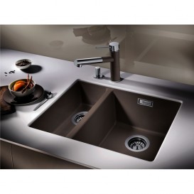 Мойка для кухни прямоугольная BLANCO SUBLINE 340/160-U SILGRANIT под столешницу  чаша справа  мускат 523566