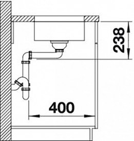 Мийка для кухні овальна Blanco Supra 180-U нержавіюча сталь полірована 518197