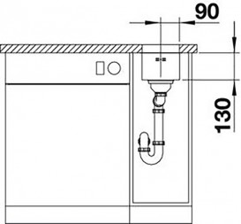 Мийка для кухні овальна Blanco Supra 180-U нержавіюча сталь полірована 518197