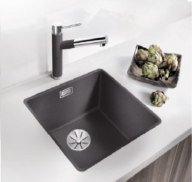 Мойка для кухни прямоугольная BLANCO SUBLINE 320-F SILGRANIT темная скала 523417