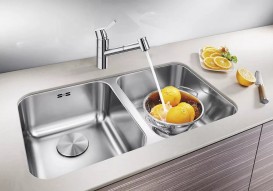 Мойка для кухни прямоугольная Blanco Supra 340/340-U нержавеющая сталь полированная 519716