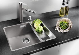 Мойка для кухни прямоугольная BLANCO SUBLINE 500-F SILGRANIT  алюметаллик 523534