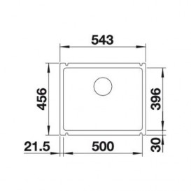 Мийка для кухні прямокутна BLANCO SUBLINE 500-U кераміка під стільницю глянсовий білий 514506