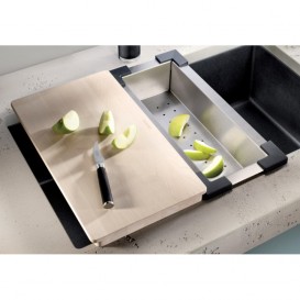 Мийка для кухні прямокутна BLANCO SUBLINE 350/150-U кераміка PuraPlus під стільницю базальт 523746