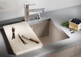 Мойка для кухни прямоугольная Blanco SUBLINE 500-U SILGRANIT искусственный гранит  серый беж 523439