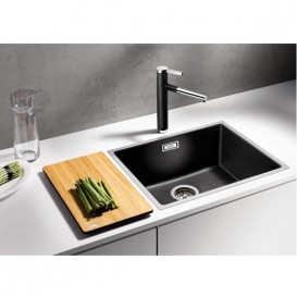 Мийка для кухні прямокутна Blanco SUBLINE 500-IF штучний граніт сталевий кант антрацит 524107