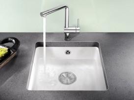 Мийка для кухні прямокутна BLANCO SUBLINE 375-U кераміка під стільницю глянсовий білий 516035