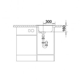 Мийка для кухні квадратна Blanco Tipo 45 C нержавіюча сталь матова 516611
