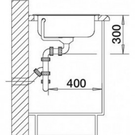 Мийка для кухні квадратна Blanco Tipo 45 C нержавіюча сталь матова 516611