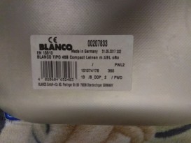 Мойка для кухни прямоугольная Blanco Tipo 45 S Compact нержавеющая сталь декор 513675