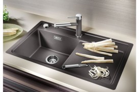 Мийка для кухні прямокутна BLANCO ZENAR 45 S SILGRANIT® PuraDur® темна скеля 523805